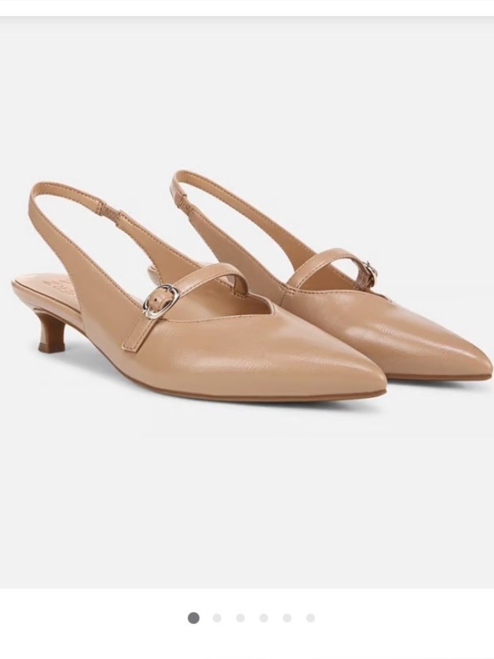 Naturalizer Grayson Taupe Kitten Heel Slingbacks 7.5 WIDE